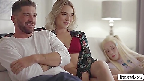 Horny Shemale Sucks And Rides Ts Stepsis