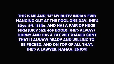 Me and My BUSTY 50yo Desi Aunty FWB At The Pool