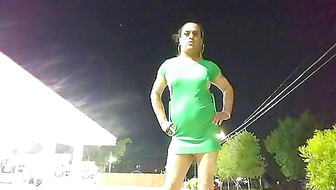 Transvestite Bianca Shows Off Ass In Public